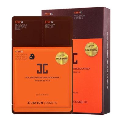 捷俊黑色水光三部曲面膜10片/盒