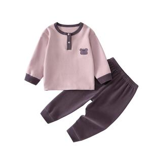婴儿衣服春秋季分体套装宝宝春装女宝秋衣睡衣儿童内衣两件套秋冬
