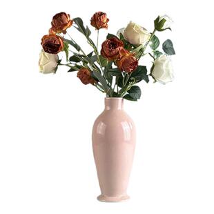 北美冬青花瓶陶艺摆件花器禅意插花干花水培装饰陶瓷梅瓶古典花瓶