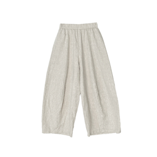 舒适慵懒风！亚麻弯刀休闲裤女2026新款春季宽松垂感小个子阔腿裤