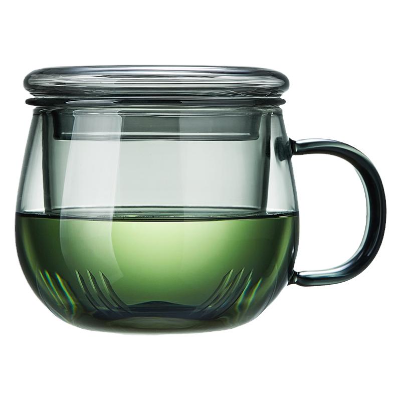 玻璃杯茶水分离杯办公室高颜值泡茶杯个人专用高硼硅杯子女士新款