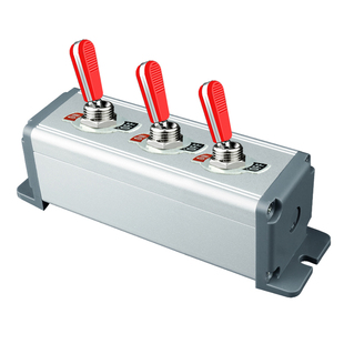 钮子开关拨动摇臂摇头m12mm电源开关2档3档2/4脚配多孔按钮安装盒