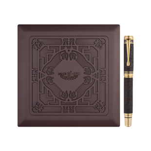 【黑檀木~18K金笔】英雄钢笔2189福禄寿限量版金笔商务男士烟斗镀金币送礼盒装高档礼物收藏墨水笔送长辈领导