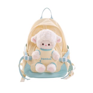 古力古力可爱小羊毛绒玩偶遛娃包双肩背包包女孩生日礼物儿童书包