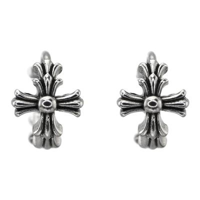 Shinma钛钢复古十字架耳环卡扣