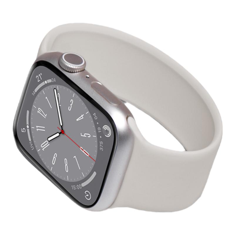 适用iwatch官网同款硅胶单圈表带