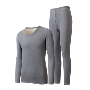 【含羊毛】红豆加厚羊羔绒保暖内衣套装加厚加绒冬男女款秋衣秋裤