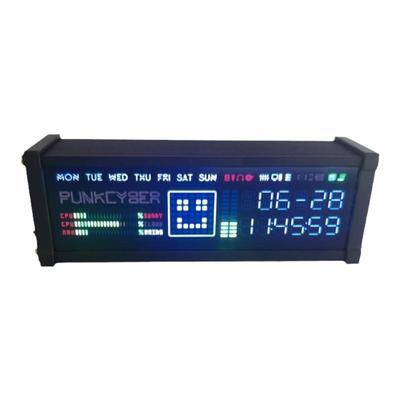 PUNKCYBER创意桌面WFD复古电子拟荧光管时钟赛博男友礼物仪式赛博