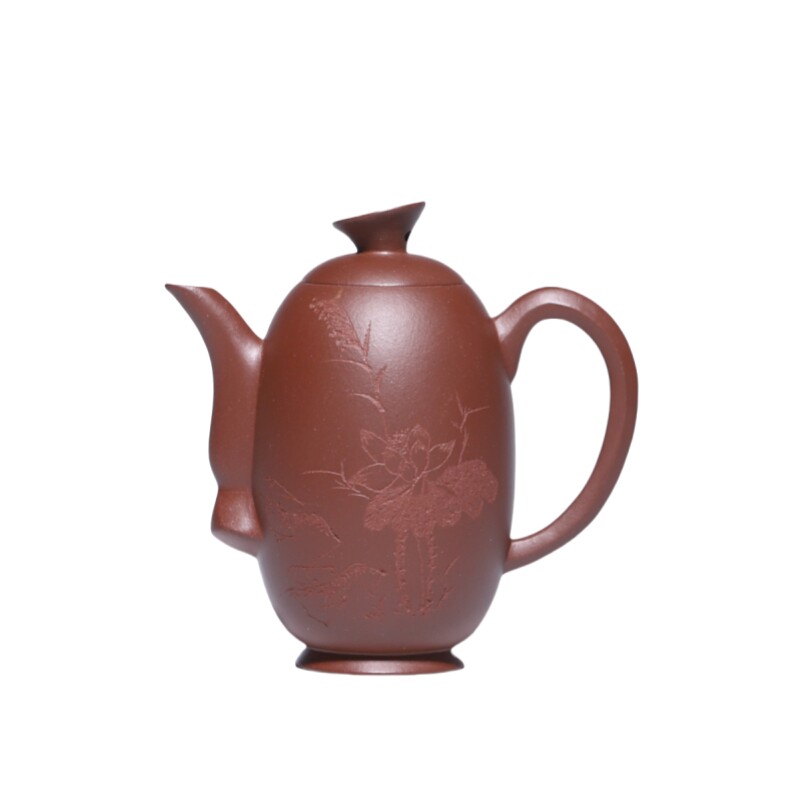 宜兴紫砂壶仿生花器原矿清水泥