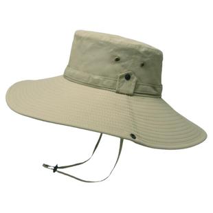 大檐渔夫帽牛仔帽西部草原帽子抽绳可调节遮阳度假钓鱼渔夫帽潮