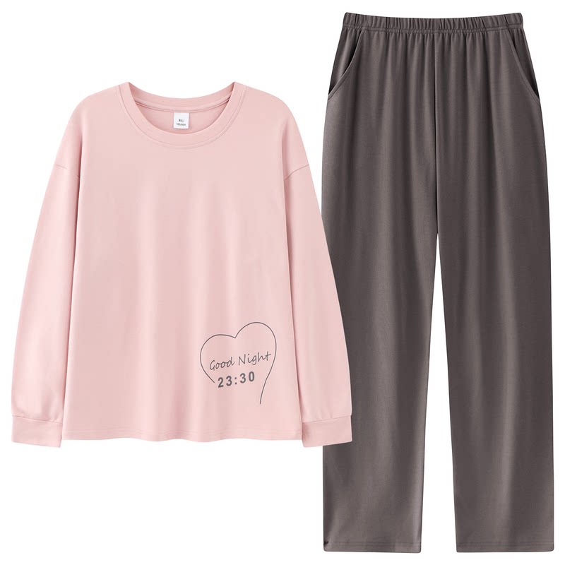 睡衣女春秋长袖套头可外穿家居服2025新款秋冬休闲超柔软束手套装