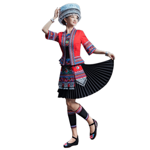 苗族服装女成人少数民族云南贵州苗寨侗土家族舞蹈服饰演出服旅拍