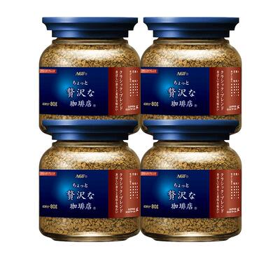 【自营】日本agf蓝罐速溶黑咖啡