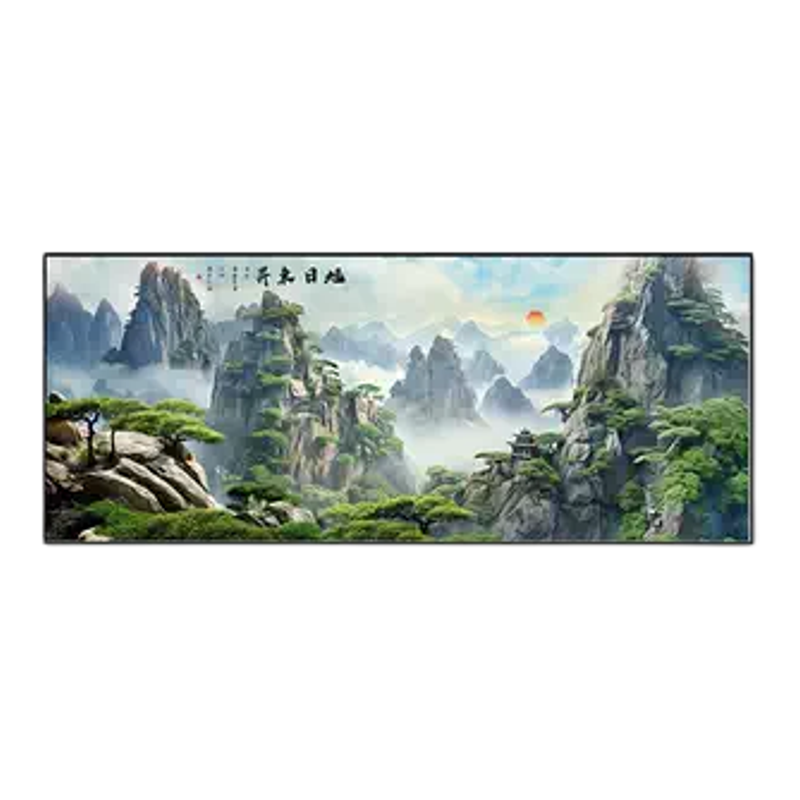 靠山山水画壁画挂画客厅装饰画国画办公室字画靠山背景墙沙发风水