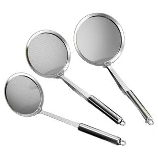 100目密漏漏勺304不锈钢食品级过滤网网筛超细鱼刺厨房细网漏网勺