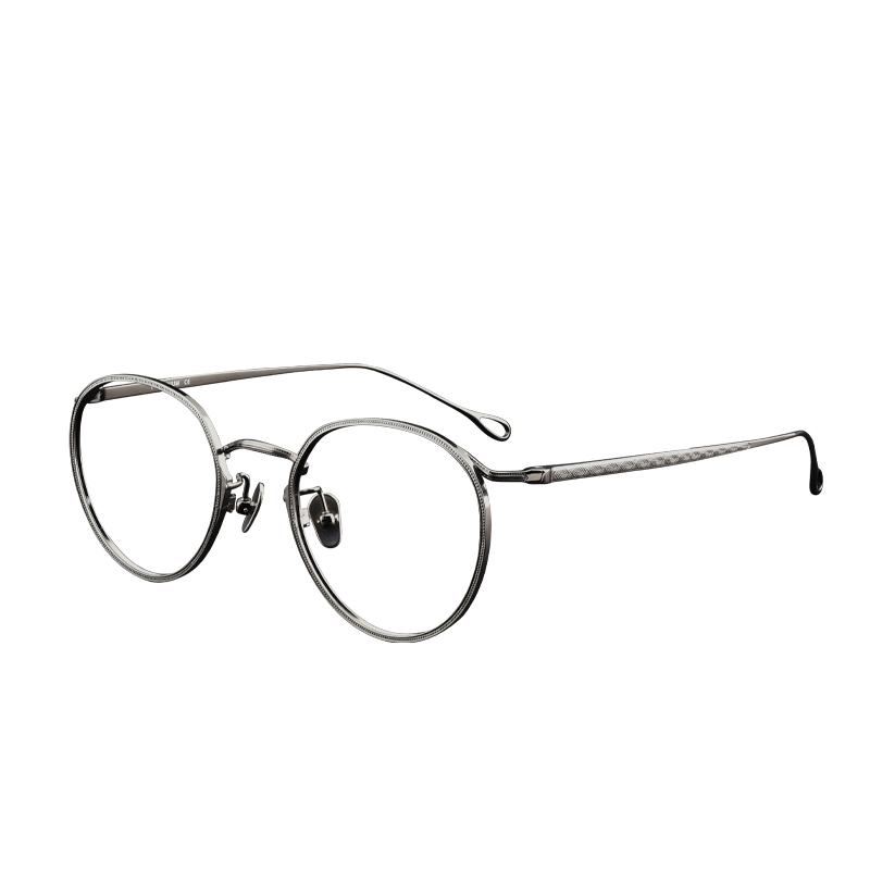 境晰设计师眼镜框镜架可配度数近视眼镜男款纯钛复古圆框眼睛架女