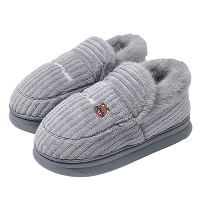 棉拖鞋男款男士秋冬季包跟2025新款家居室内加绒保暖防滑外穿棉鞋