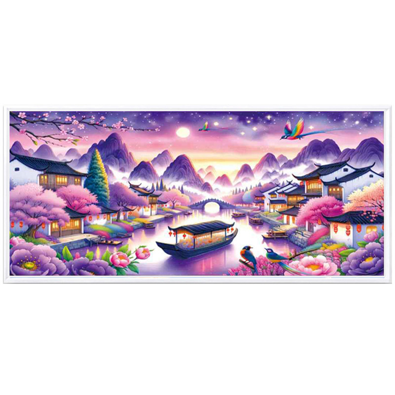 大格紫色梦境十字绣套件