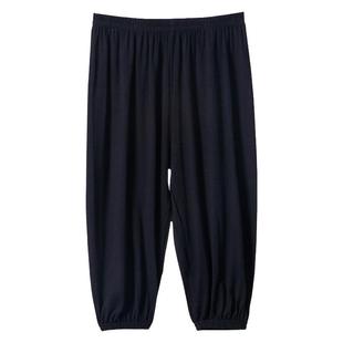 儿童防蚊裤男童莫代尔裤子夏季薄款女大童睡裤女童黑色白色灯笼裤