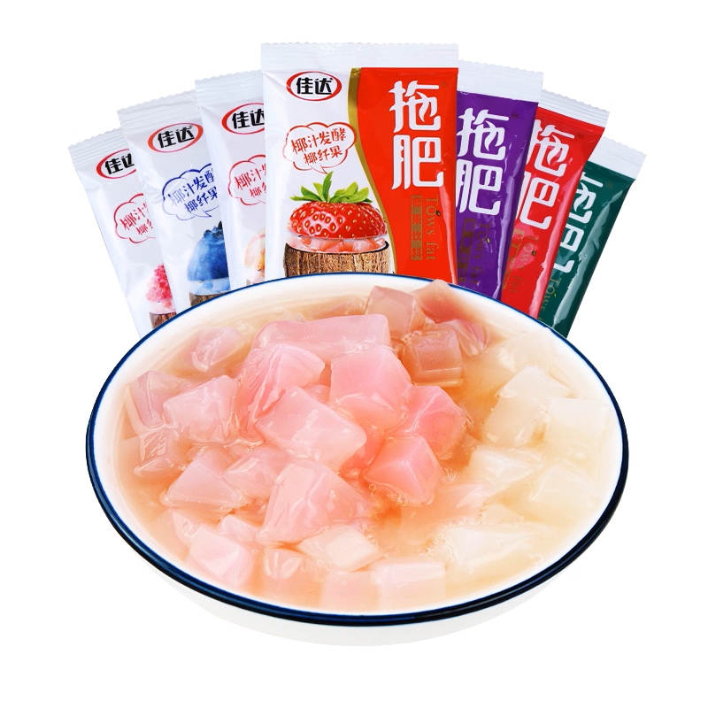 佳达拖肥散装60包混合口味椰果肉果冻儿时怀旧儿童零食葡萄味脱肥