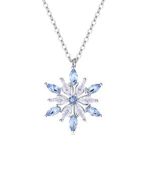 水晶雪花/2024新款/纯银项链