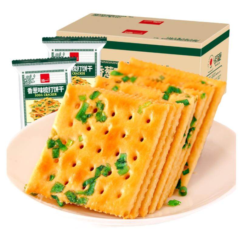 泓一代餐零食多口味香葱苏打饼干