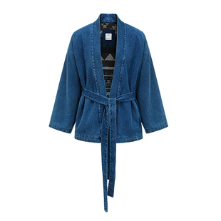 Woodbowl.2021aw Indigo kimonno 蓝染 剑道布羊毛道袍 秋冬外套