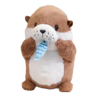 乐吉儿吃货水獭摇尾巴毛绒公仔