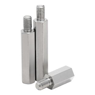 镀镍螺柱六角螺柱单头六角铁柱隔离柱铜柱螺柱M3M2M2.5M4M5M6M8