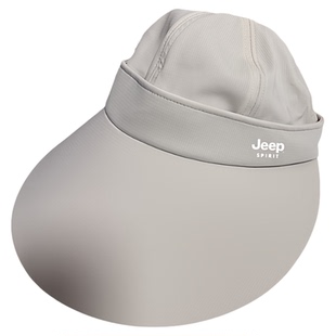 jeep防晒帽女夏季户外骑行大檐遮脸太阳帽子可卸顶防紫外线空顶帽