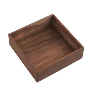 正方形无盖实木收纳盒化妆品杂物整理木箱定制火锅蔬菜相思木托盘