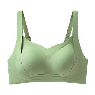 浪莎无痕内衣女士大胸显小胸聚拢上托3D软支撑防下垂美背文胸罩DT