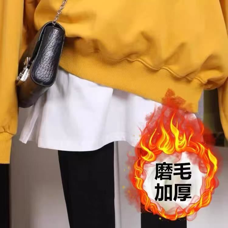 屁帘女纯棉加厚卫衣打底神器秋冬下摆内搭白边叠穿遮挡裙百搭腰搭