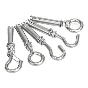 304不锈钢挂钩吊环膨胀螺丝带圈加长吊钩拉爆膨胀螺栓M6M8M10M12