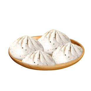 中饮巴比黑芝麻包80g*6个家庭早餐半成品豆沙包早饭速冻包子馒头