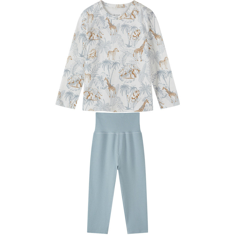 ibaby秋衣秋裤儿童睡衣秋冬保暖宝宝居家服内衣恒温套装抑菌透气