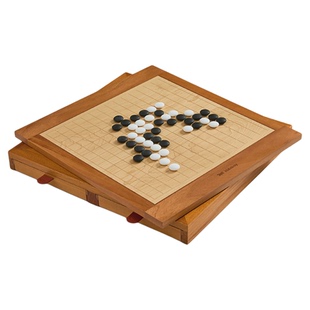 kidsbay【方圆】实木多功能棋盘象棋五子棋跳棋
