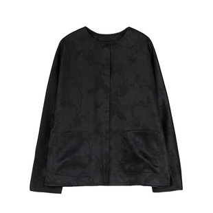 沪小鹿纸样 新中式香云纱圆领外套上衣裁剪图缝纫做衣服样板 M17