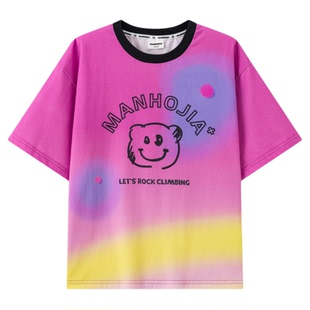 漫画家【吃定彩虹T】儿童T恤纯棉定制晕染多巴胺彩色轻薄短袖T恤
