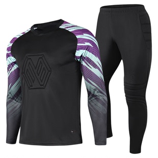 足球守门员服定制足球服长袖长裤全套成人儿童训练门将服防摔护垫