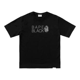 BAPE BLACK男装24年秋冬猿人徽标字母钻饰短袖T恤E2005MF