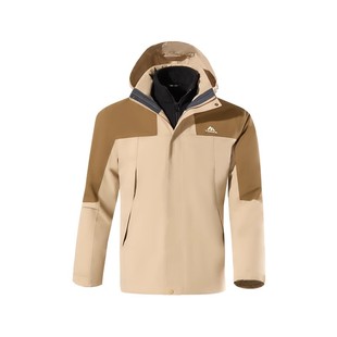 探野者TODER户外冲锋衣男女三合一防风透气保暖加绒内胆登山外套