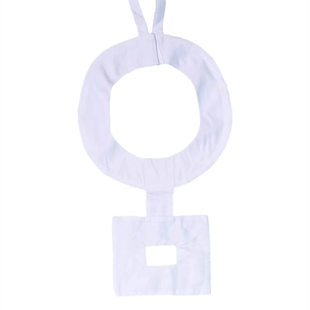 朝服配件方心假领古装汉服白色项圈上圆下方白色曲领宋代方心曲领