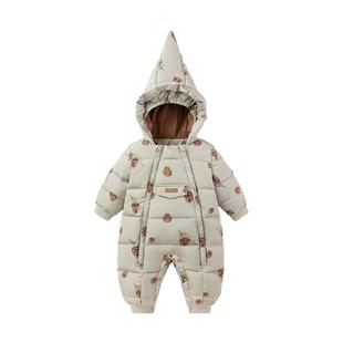 【清仓】babylove【安心绒】宝宝羽绒连体衣冬季婴幼儿外出哈衣