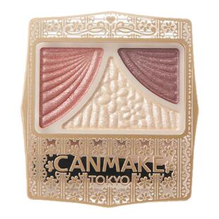 CANMAKE/井田日本蝴蝶结三色眼影渐变珠光闪粉便携12/13官方正品