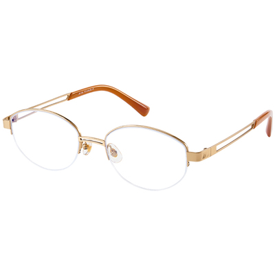 方圆大脸适合的椭圆大半框眼镜