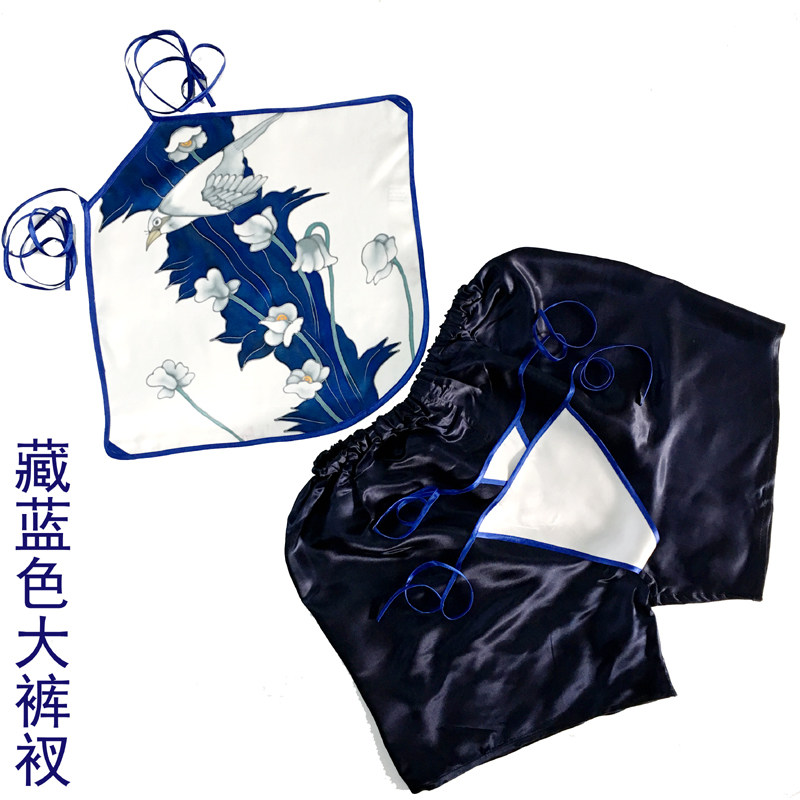 绘画真丝肚兜新中式性感女小吊带