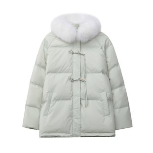 加肥加大码羽绒服女2025冬季新中式胖mm200斤中长款90白鸭绒外套