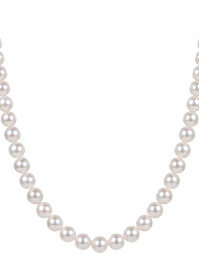 《银川》极强光天然淡水珍珠项链