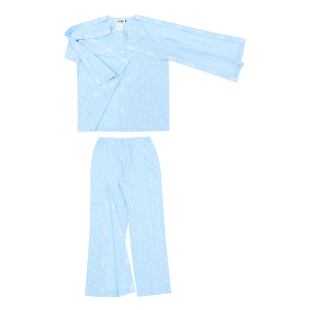 春夏款易穿易脱护理服病号服骨折术后卧床瘫痪老人家居服睡衣套装